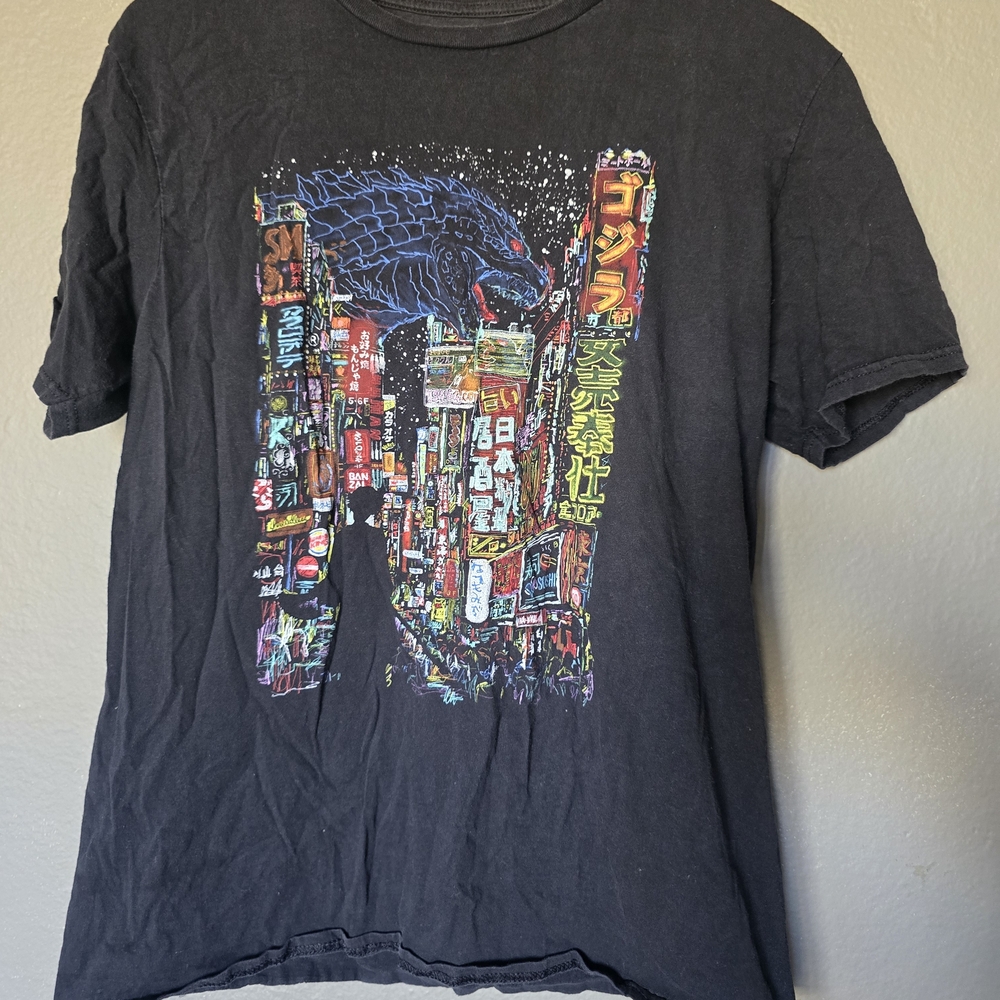 Black Graphic Godzilla T-Shirt
